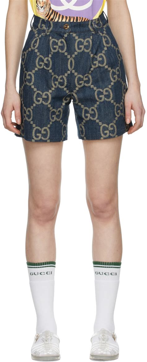 women's gucci shorts|Gucci denim shorts.